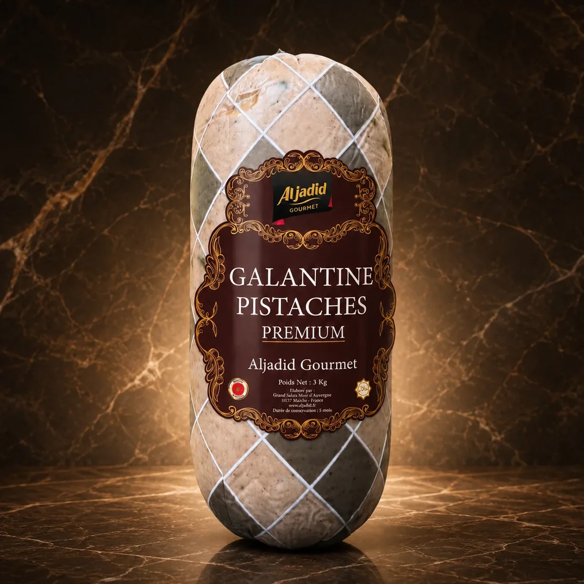 Galantine aux pistaches — La tranche qui se regarde