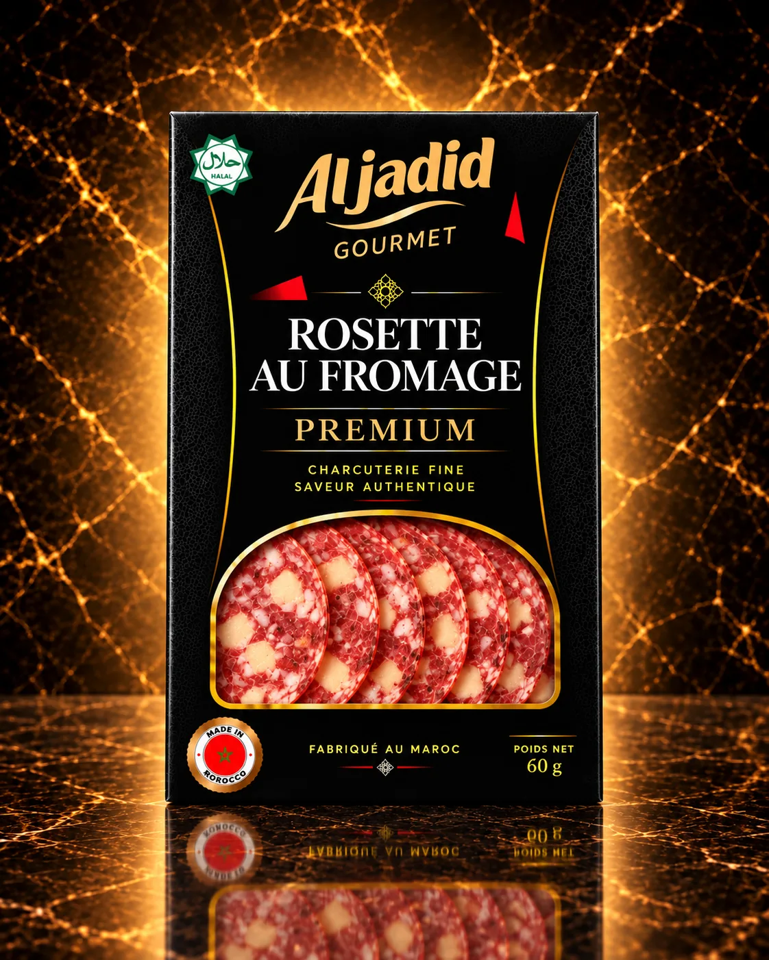 Rosette au fromage tranchée — Le fondant, tranché ultra-fin