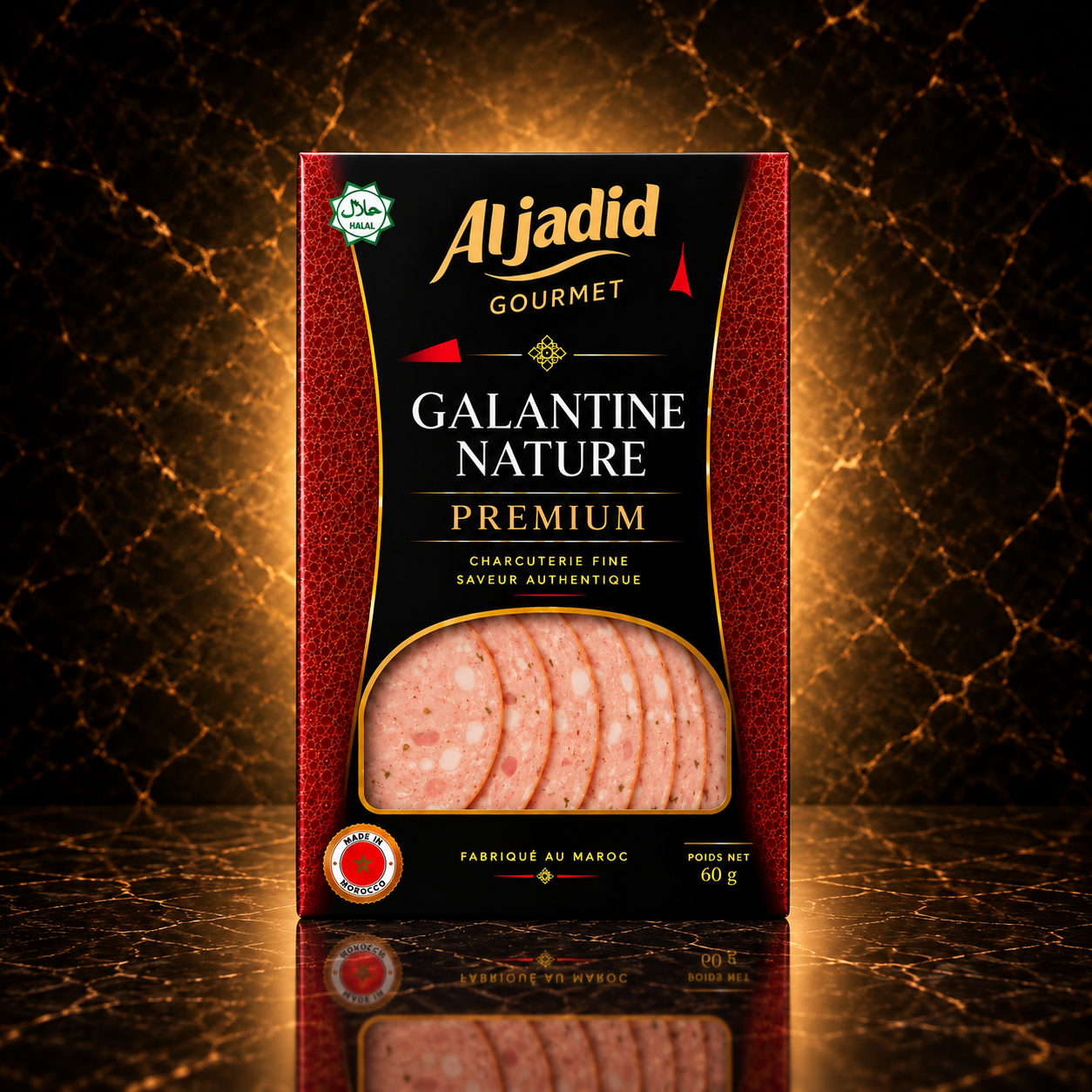 Galantine nature tranchée — La pièce de service, tranchée