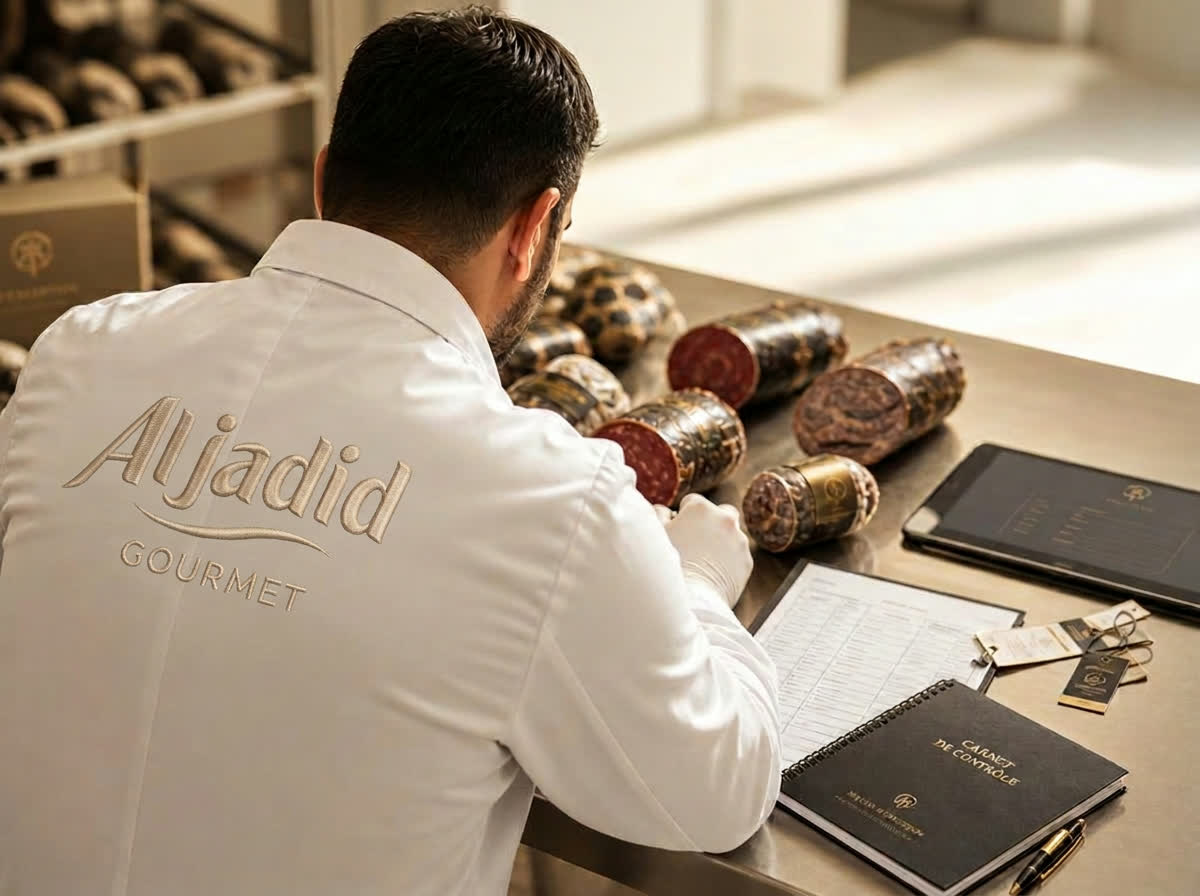 Le contrôle qualité — production Aljadid Gourmet